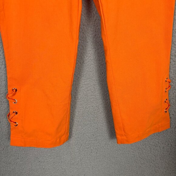 Jm Collection Petite Small Bright Orange Capri Pants Tummy Control Stretch NWT's - Picture 4 of 8
